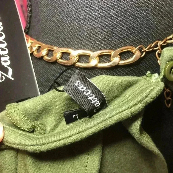 Green Ruffle Long Sleeve Wrap Tie Dress - Picture 5 of 10